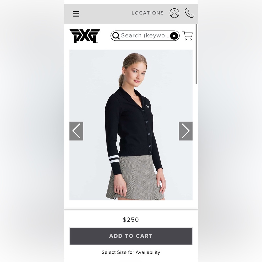 PXG Golf Ladies Cardigan Size XL